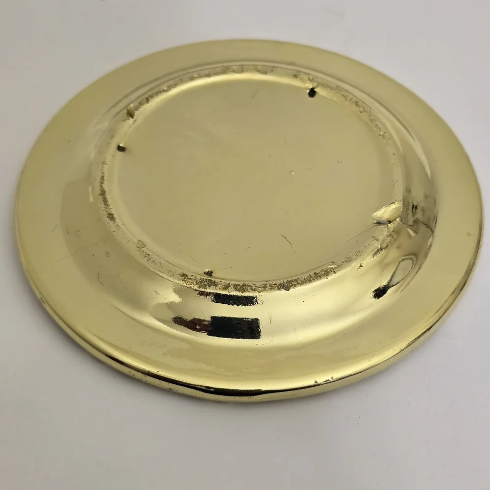 VINTAGE Gold Ceramic Ornate Scroll Classic Trinket Tray‎ 4.5